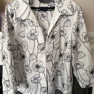 Chico's Monochrome Floral Shirt